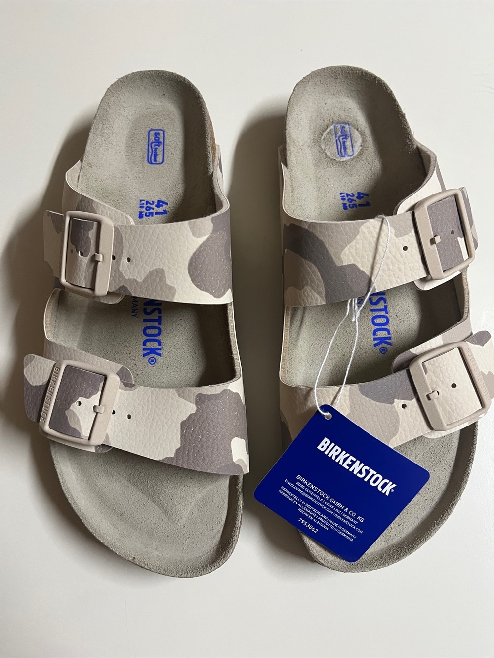 NWT Birkenstock Arizona Desert Soil camo soft footbed sandal size 41